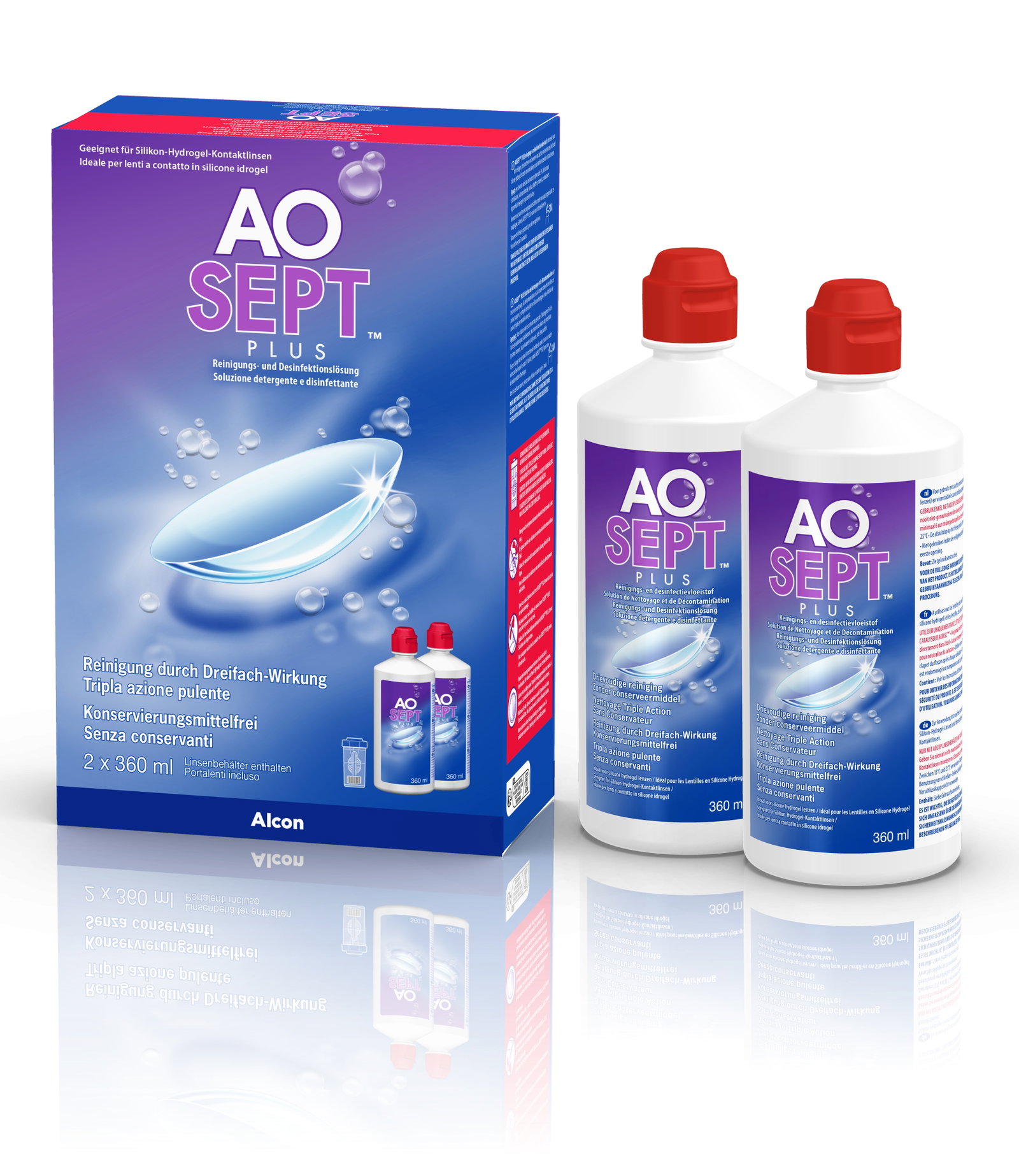 AOSEPT Plus Vorratspack, Alcon (2 x 360 ml)